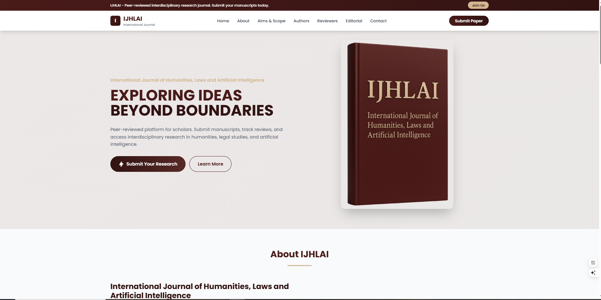 IJHLAI Journal Project Preview